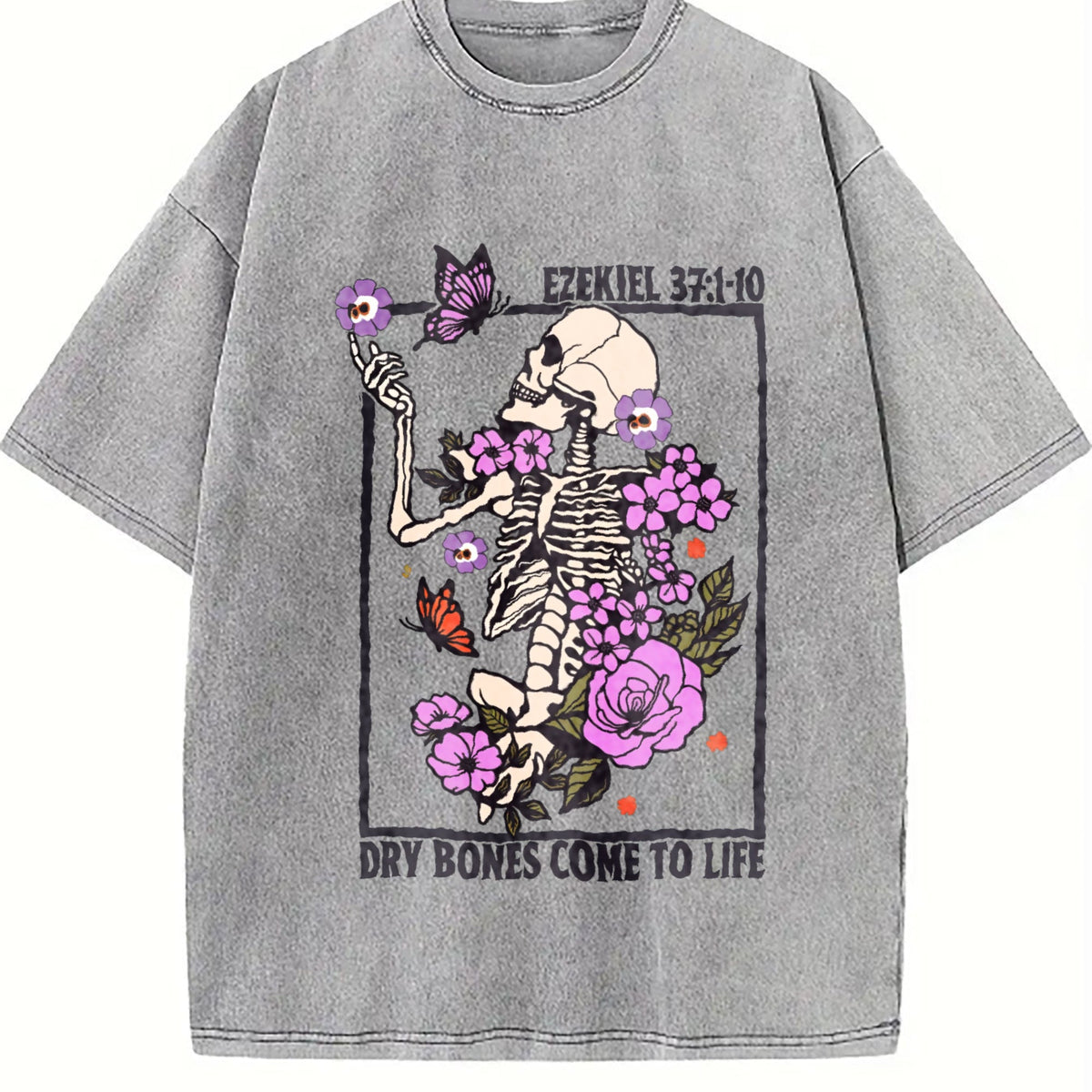 Dry Bones Come To Life Christian Vintage Washed T-Shirt product image 4