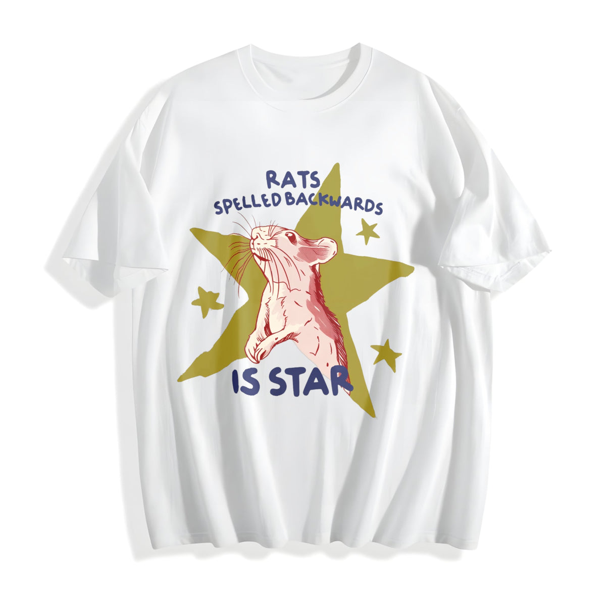 Rat Spelled Backwards Is Star Cotton T-Shirt product image 2