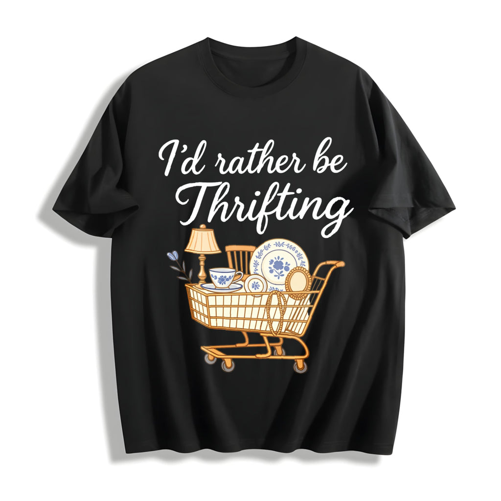 I'd Rather Be Thrifting Cotton T-Shirt product image 1