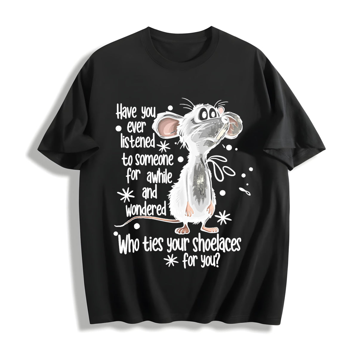 Mouse & Letter Cotton T-Shirt product image 1