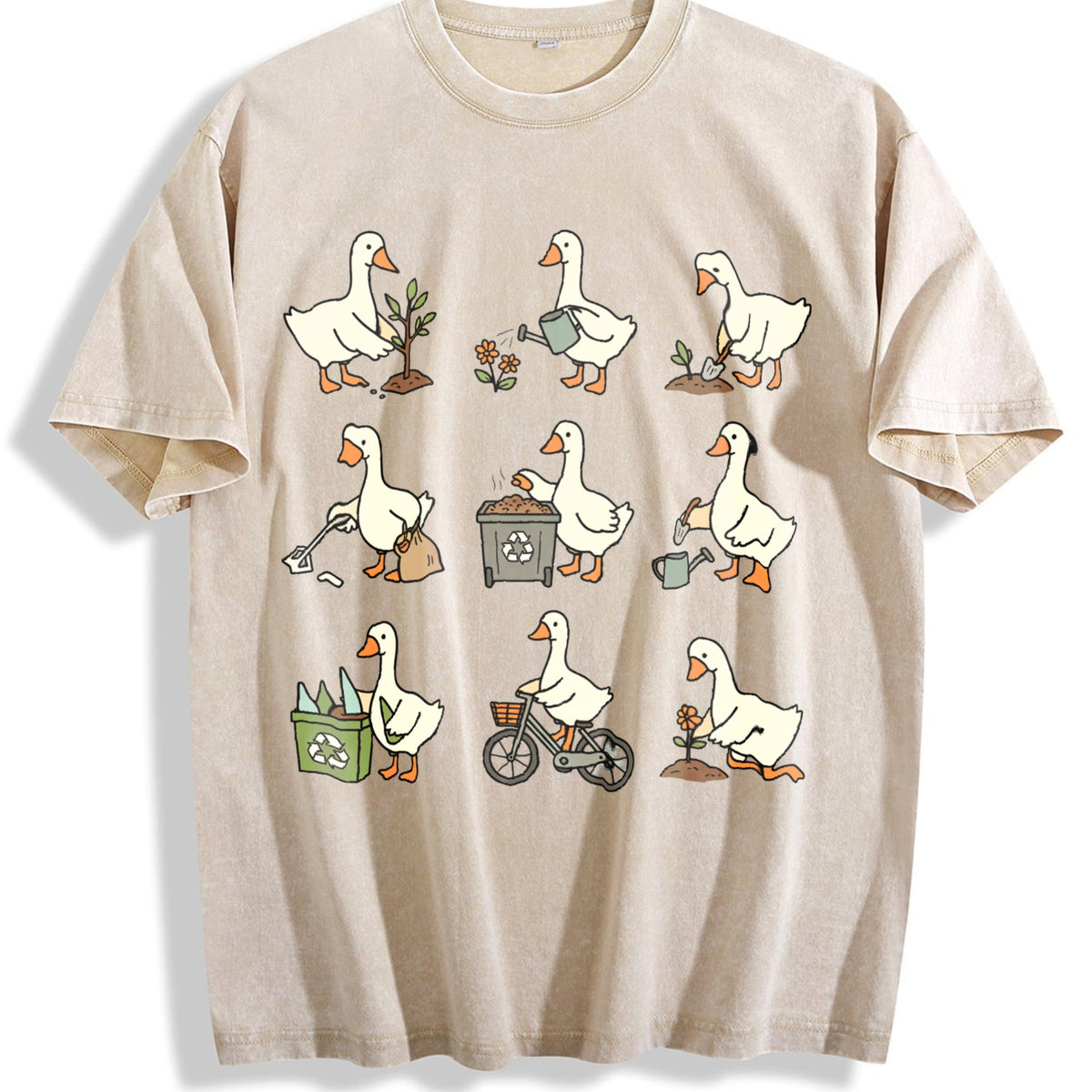 Earth Day Goose Vintage Washed T-Shirt product image 1