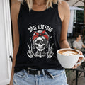 Racer With Glasses-wearing Skeleton Women's Tank Top