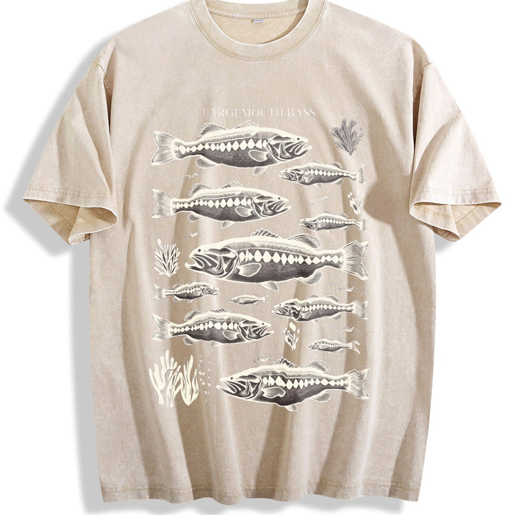 Largemouth Bass Fish 90s Vintage Washed T-Shirt product image 1