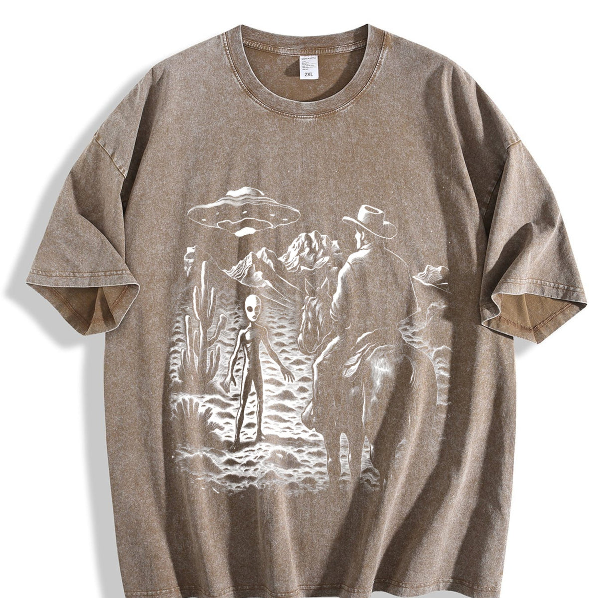 Cowboy UFO Western 90s Vintage Washed T-Shirt product image 3