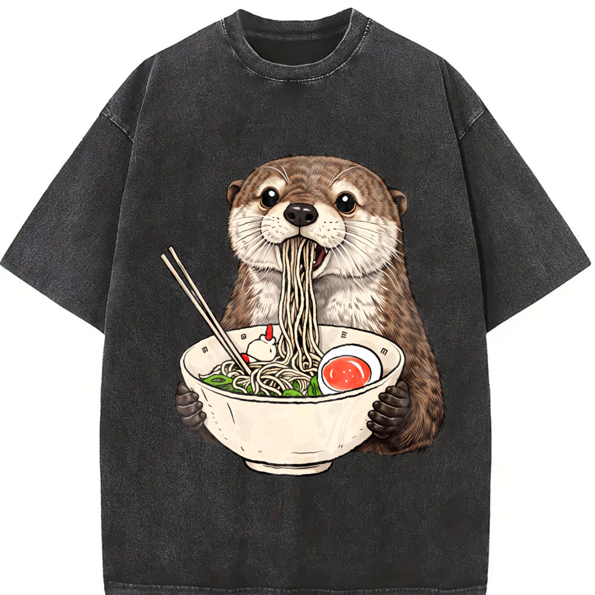 Otter Ramen Vintage Washed T-Shirt product image 2