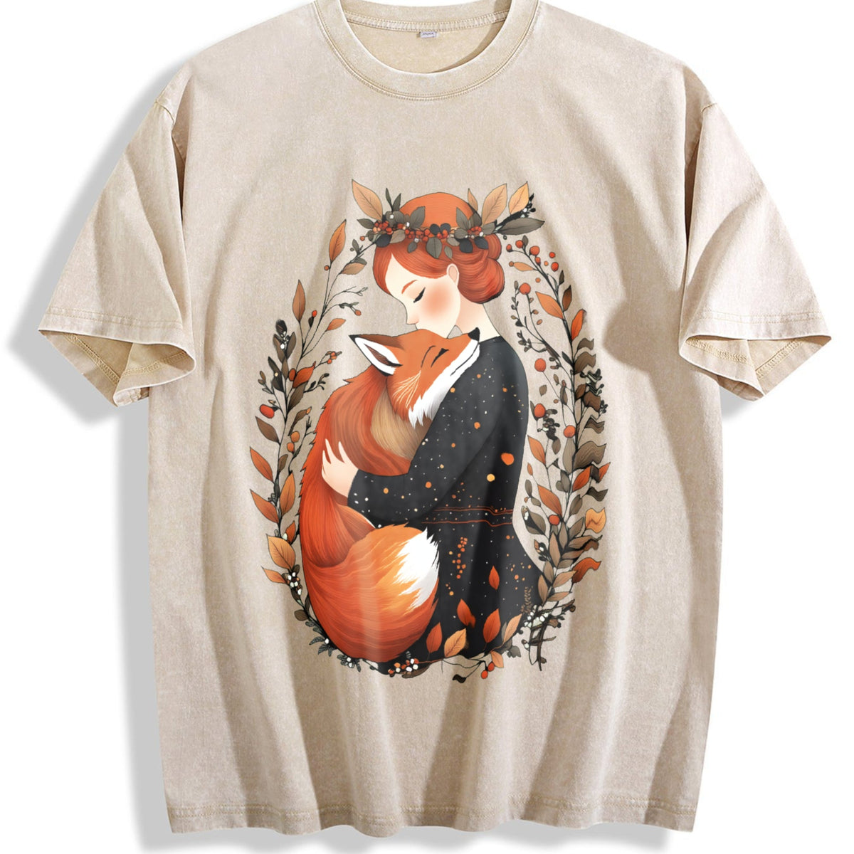 Bohemian Fox Mom Warm Hug One-piece Summer Vintage Washed product image 1