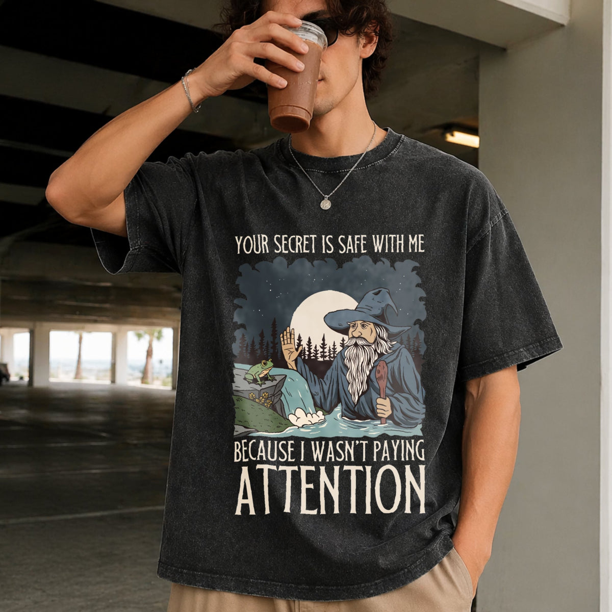 Your Secret Is Safe With Me Vintage Washed T-Shirt product image 2