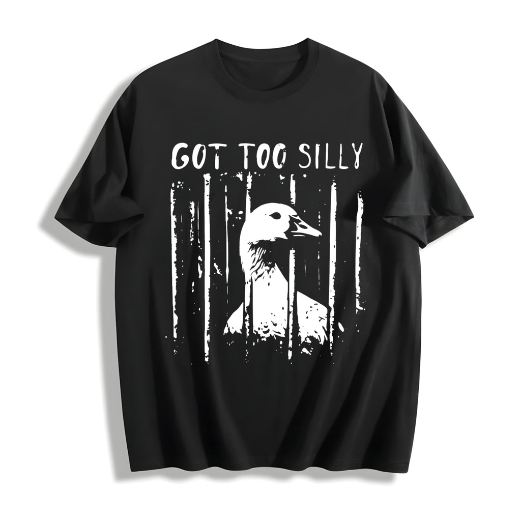 Unhinged Goose Got Too Silly Jail Meme Boxy Dtg Cotton product image 1