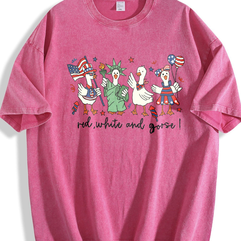Patriotic Goose Vintage Washed T-Shirt product image 5
