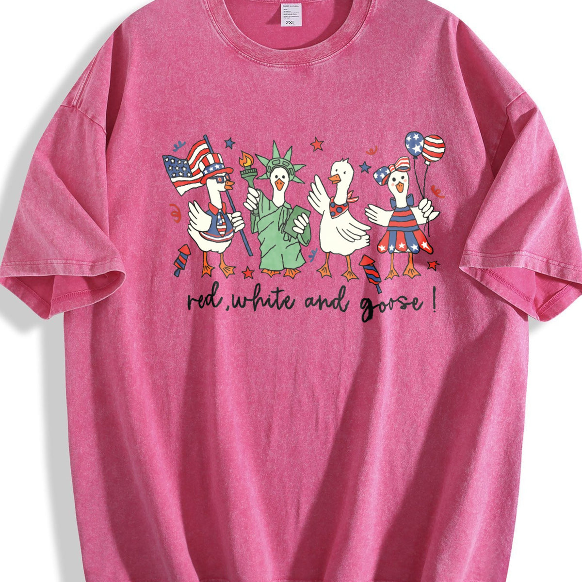 Patriotic Goose Vintage Washed T-Shirt product image 5