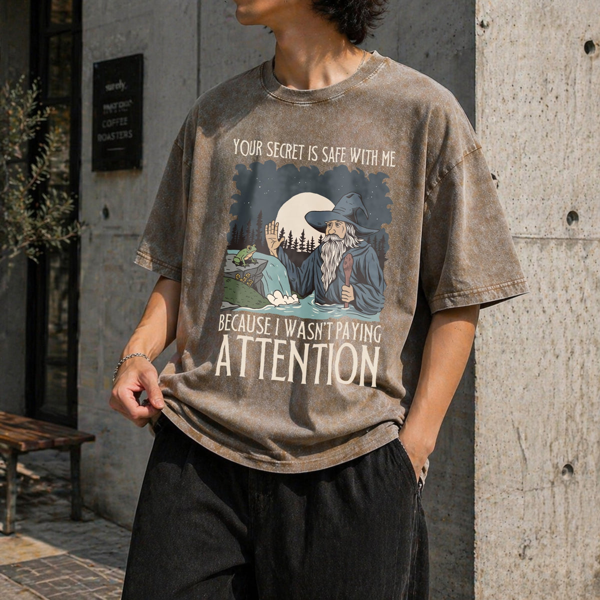 Your Secret Is Safe With Me Vintage Washed T-Shirt product image 3