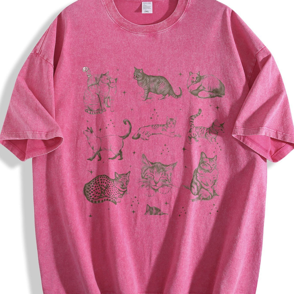 Cats 90s Vintage Washed T-Shirt product image 7