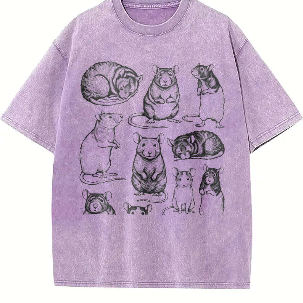 Rats 90s Tattoo Vintage Washed T-Shirt product image 6