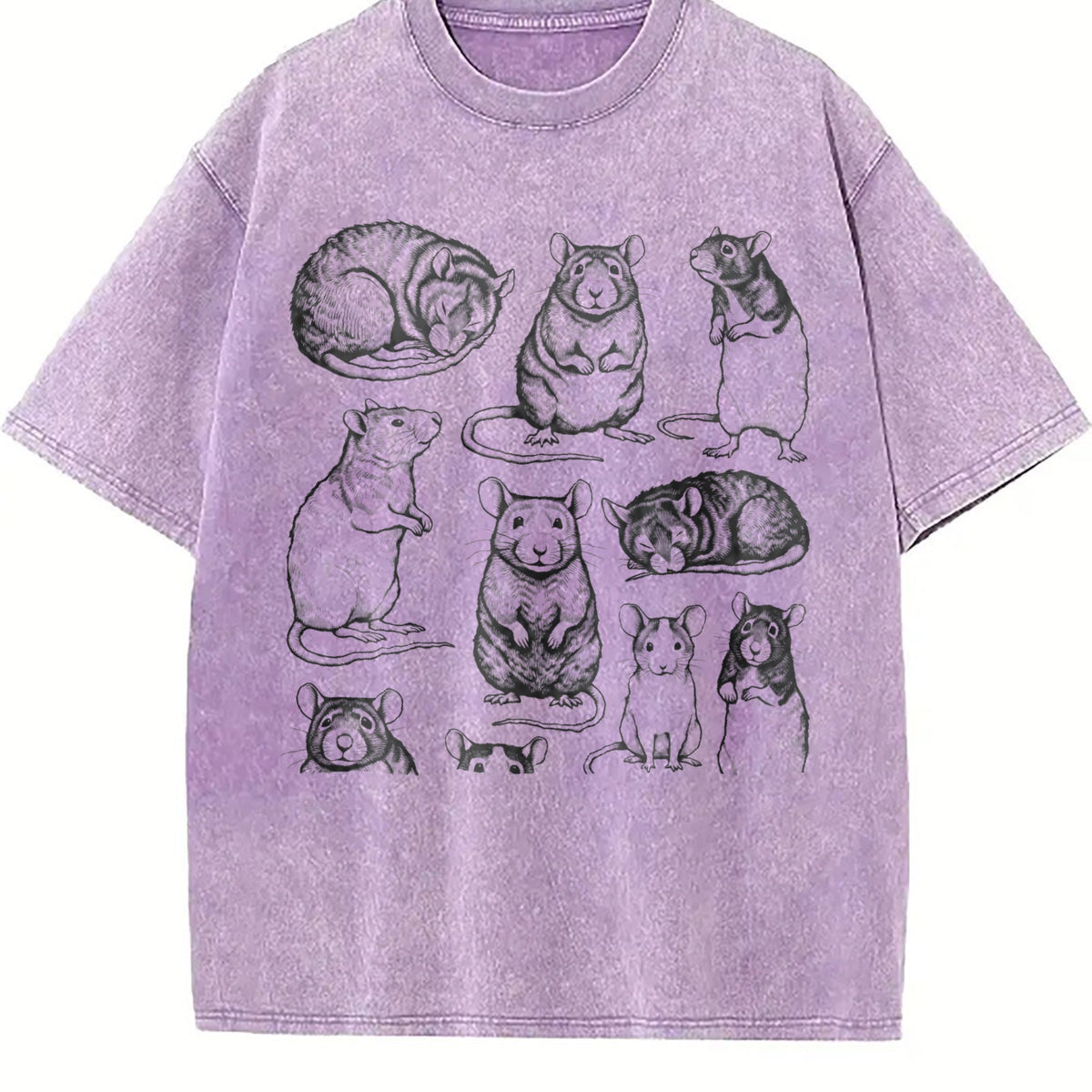 Rats 90s Tattoo Vintage Washed T-Shirt product image 6