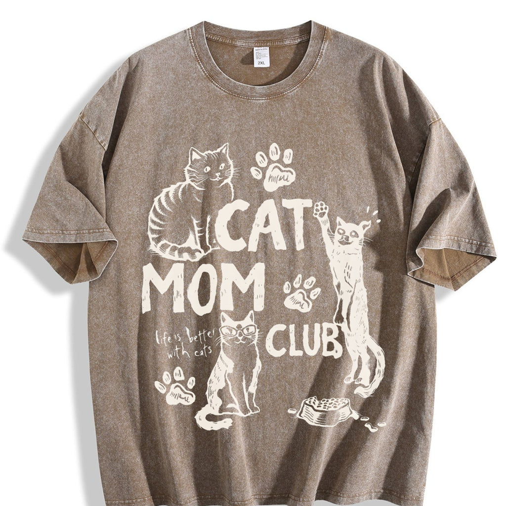 Cat Mom Club Life Is Better With Cats - Boxy - Pet Vintage product image 3