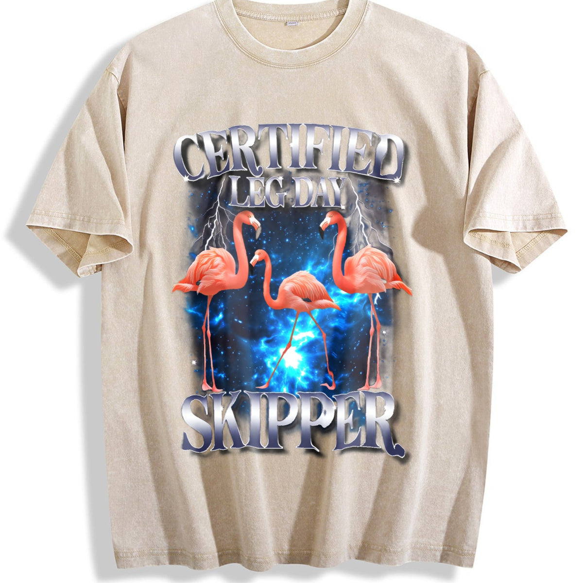 Certified Leg Day Skipper Funny 90s Vintage Washed T-Shirt product image 1