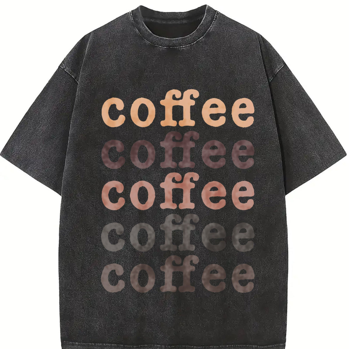100 - With Coffee Brownwhite Lettering Vintage Washed product image 2
