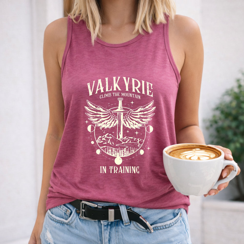 Valk Yrie Letters & Cartoon Wings & Desert Women's Tank Top