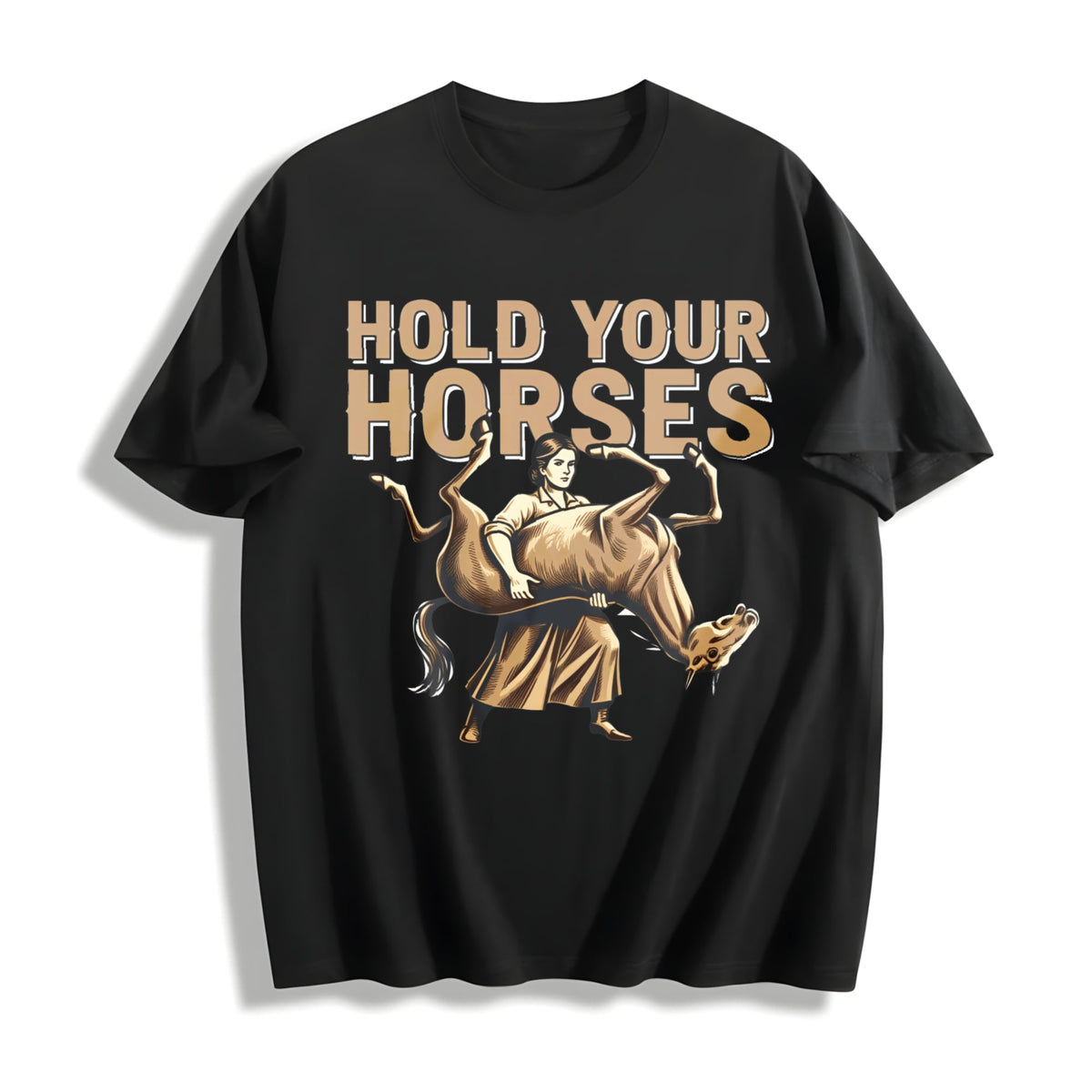 Funny Sarcastic Literal Hold Your Horses Strong Woman Boxy product image 1