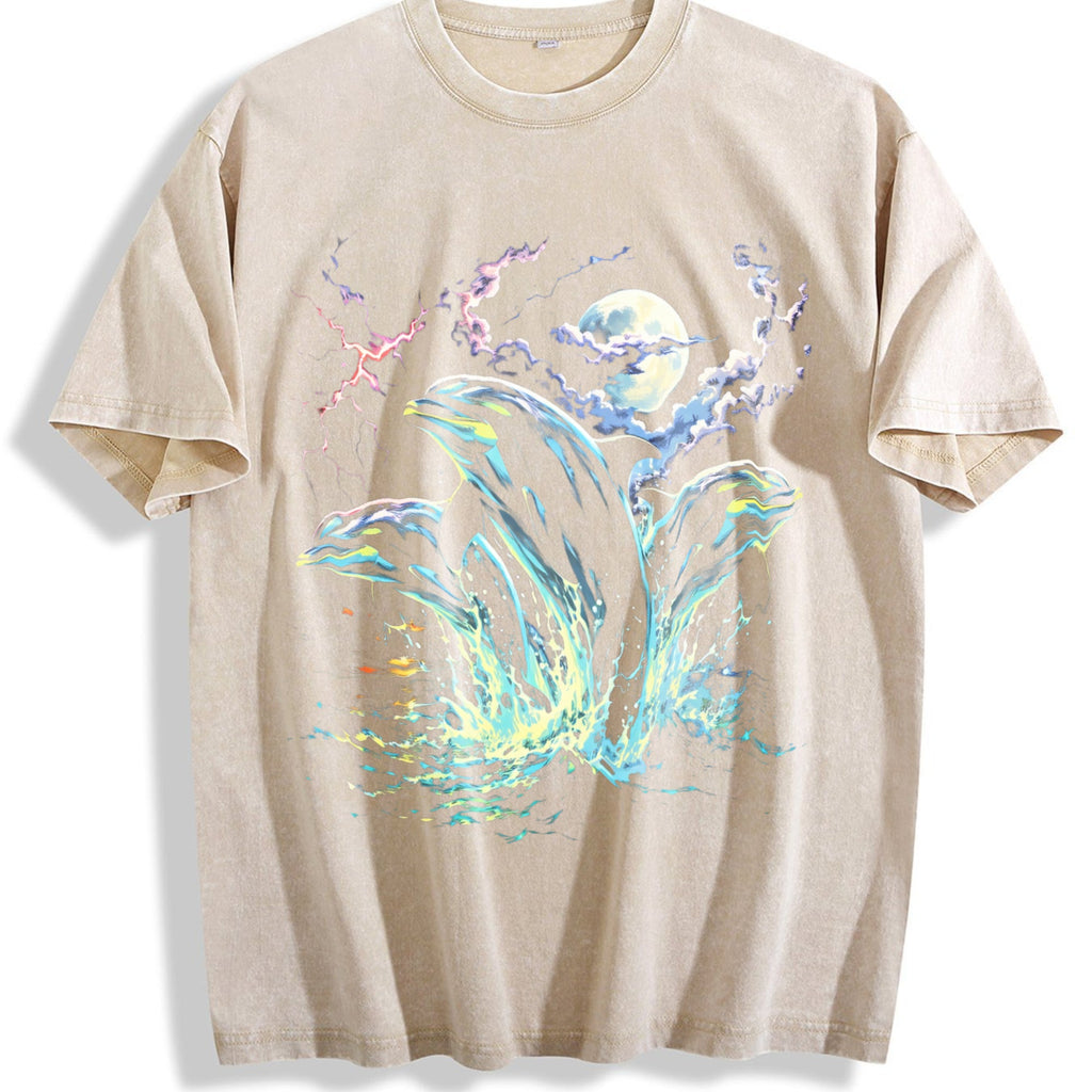 Dolphin Midnight 90s Vintage Washed T-Shirt product image 1