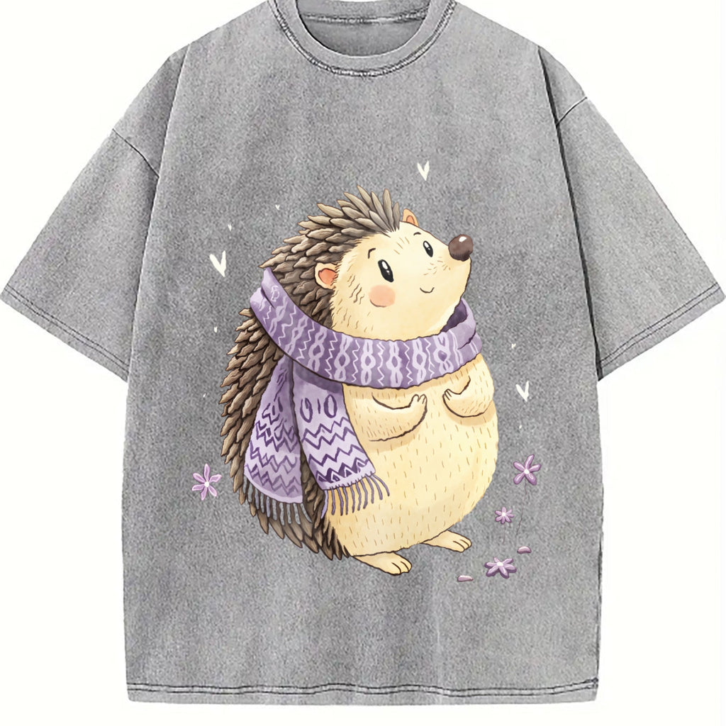 Scarf & Hedgehog Vintage Washed T-Shirt product image 5