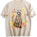 Cute Raccoon Floral Vintage Washed T-Shirt product image 1