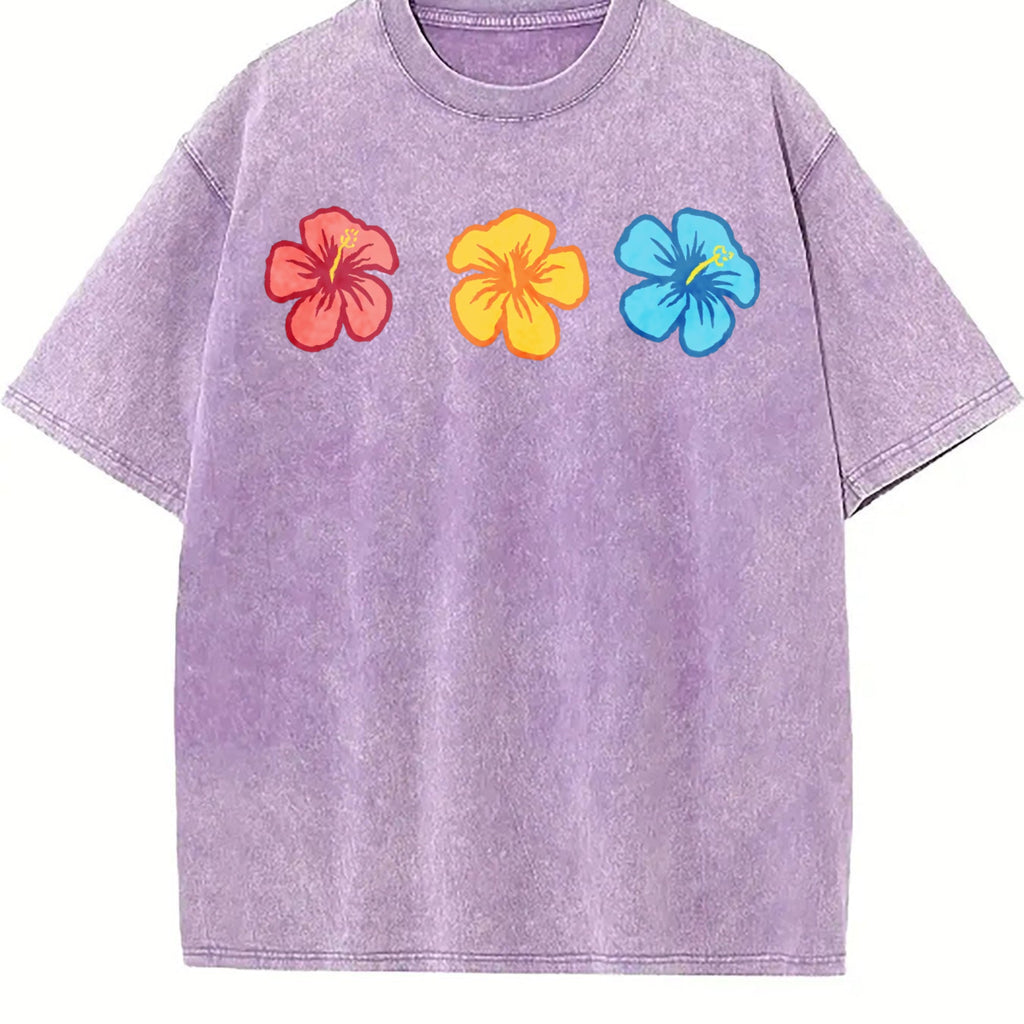 Hibiscus Summer Vintage Washed T-Shirt product image 6