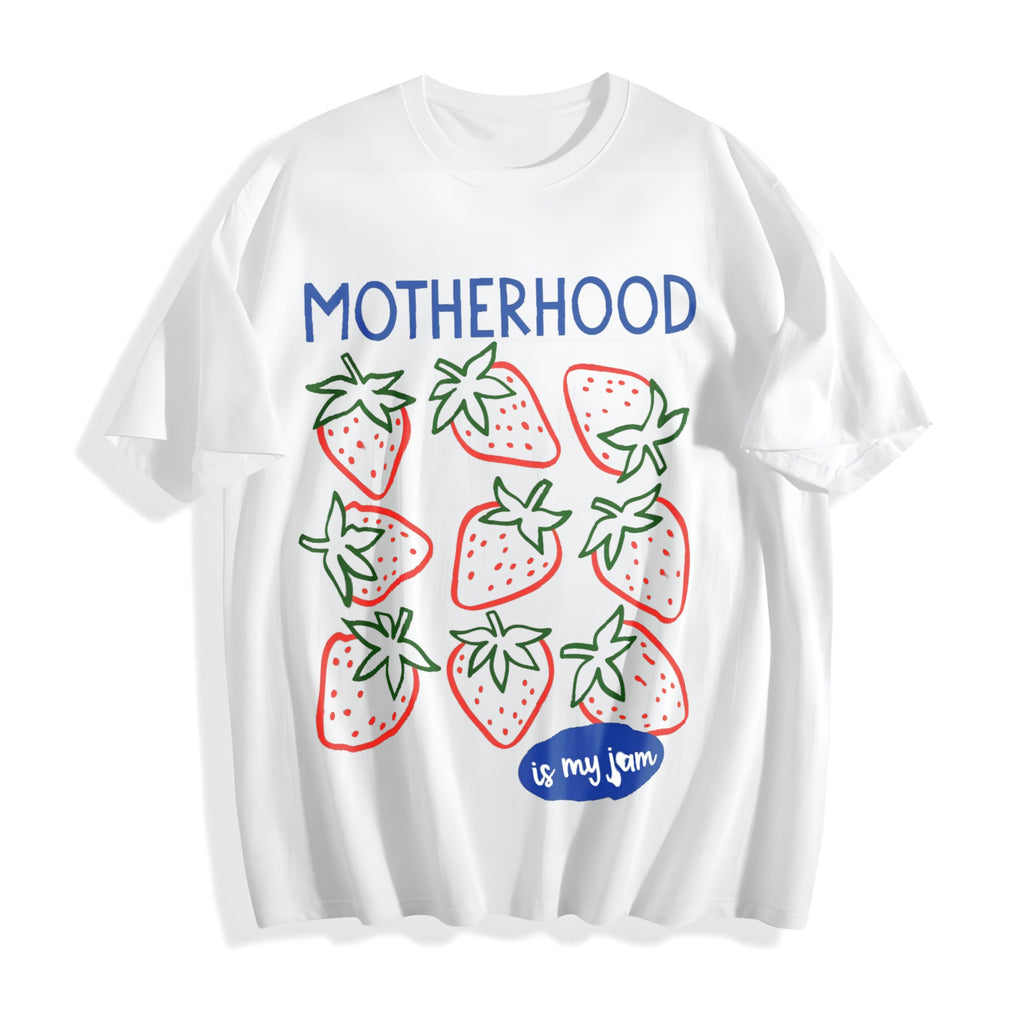 Motherhood Is My Jam Strawberry Pun Mom Life - Boxy - Cute product image 2