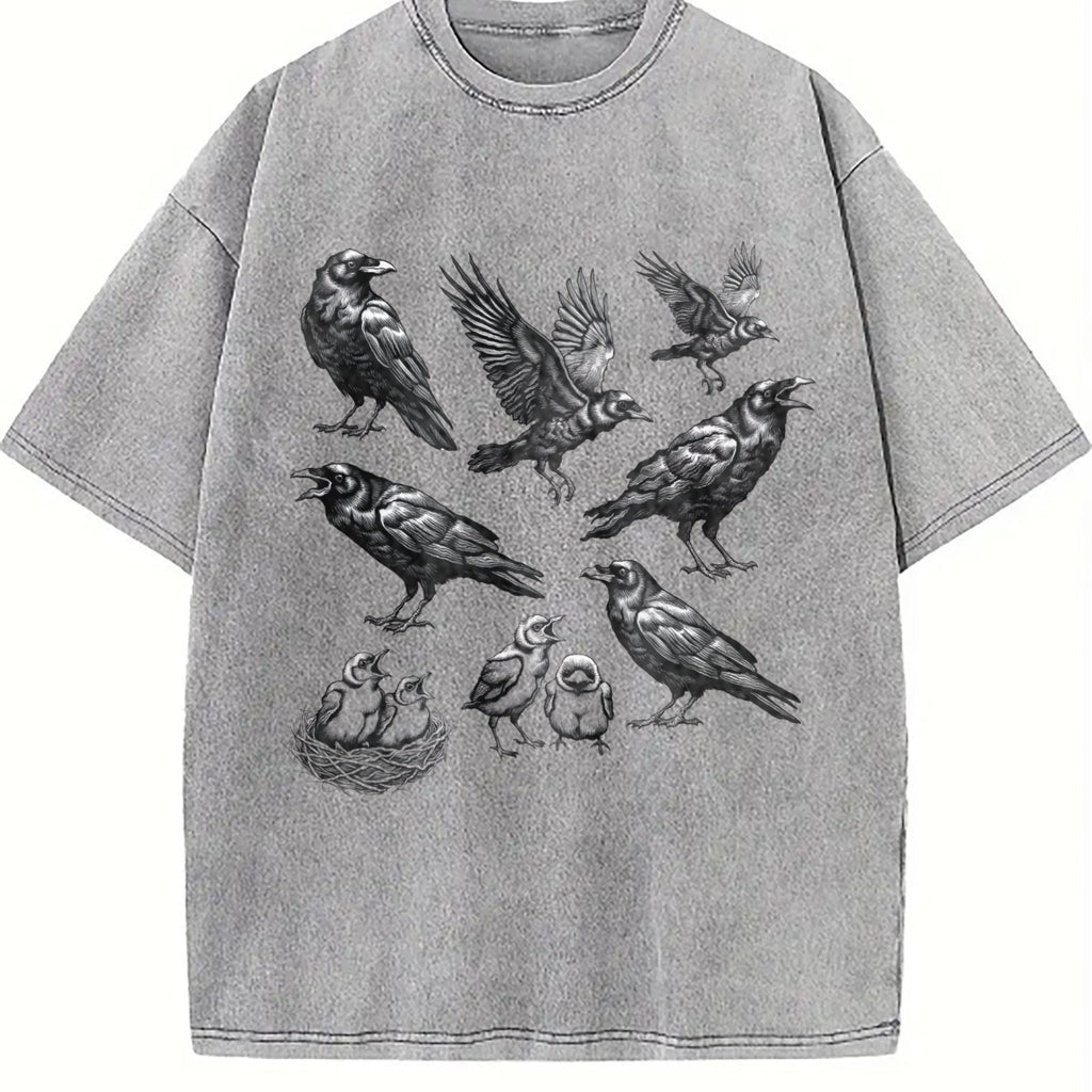 Raven 90s Tattoo Vintage Washed T-Shirt product image 5