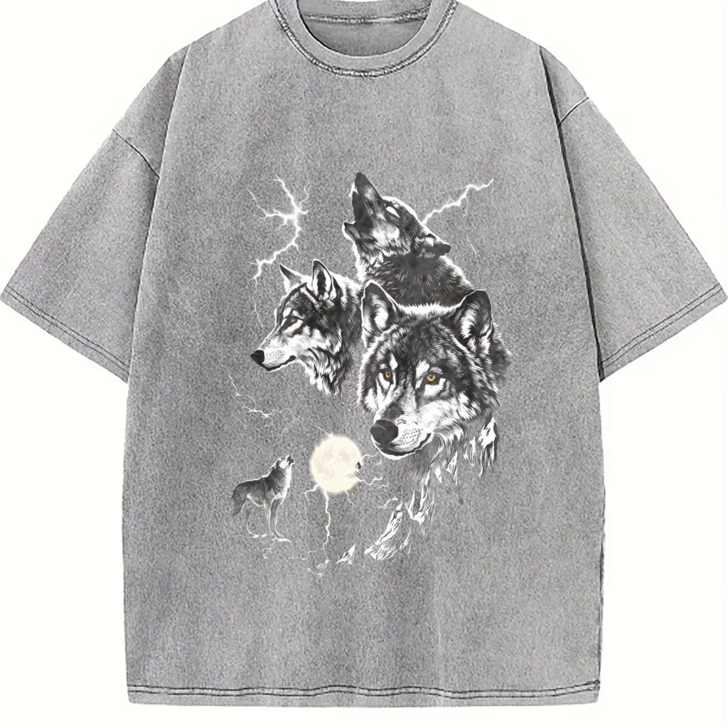 Wolf Lightning Classic 90s Vintage Washed T-Shirt product image 5