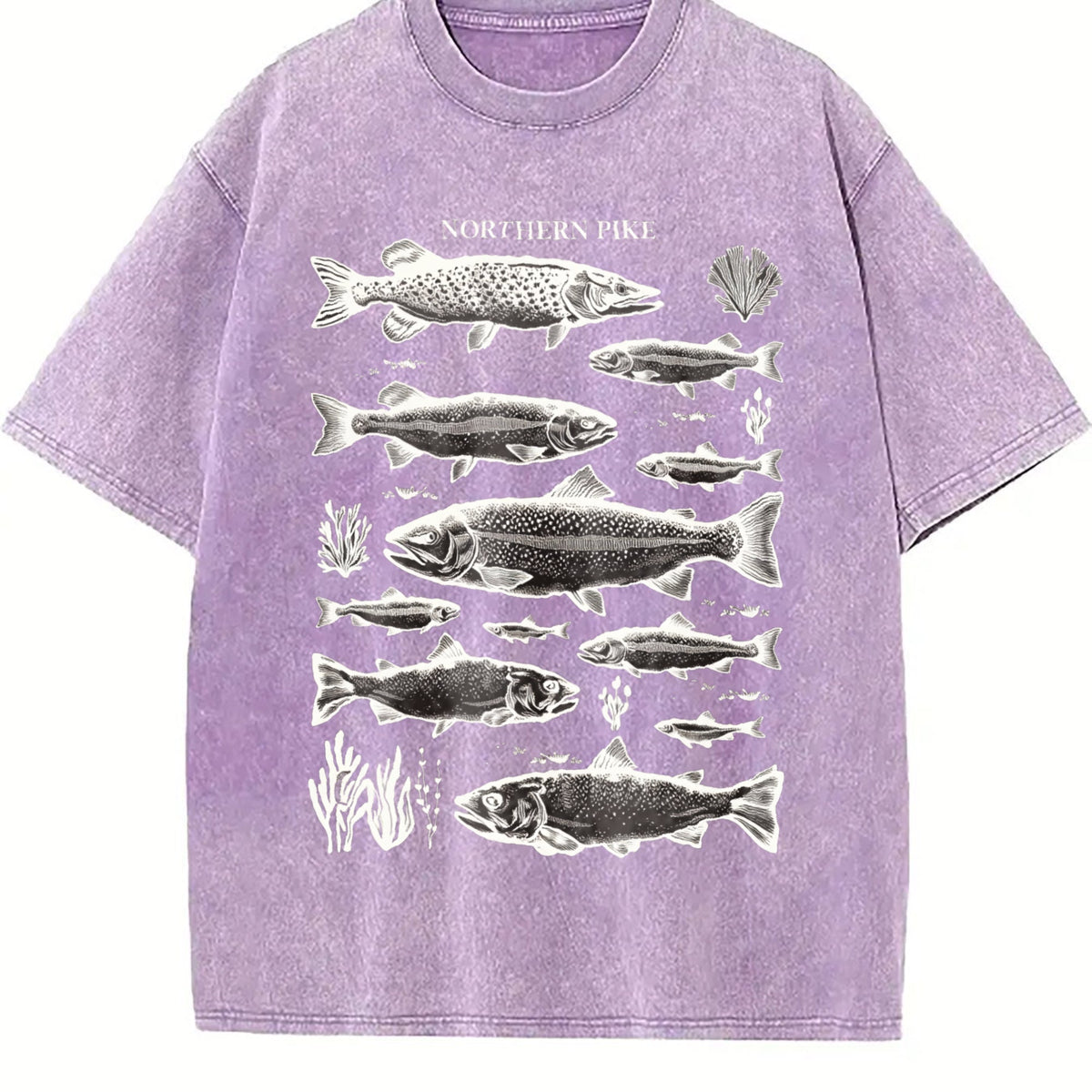 Northern Pike Fish 90s Vintage Washed T-Shirt product image 6