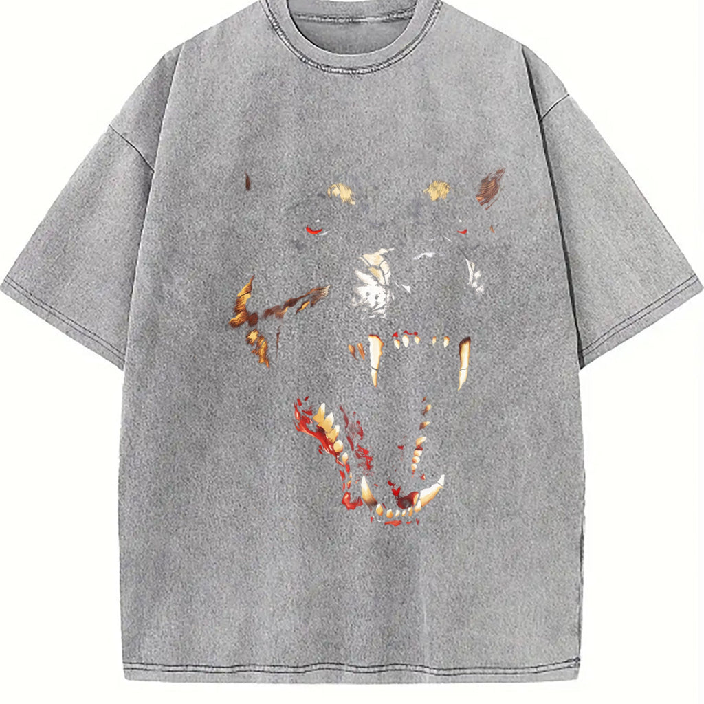 Pure A Wolf Head This Black Vintage Washed T-Shirt product image 5