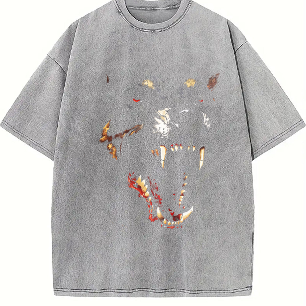 Pure A Wolf Head This Black Vintage Washed T-Shirt product image 5