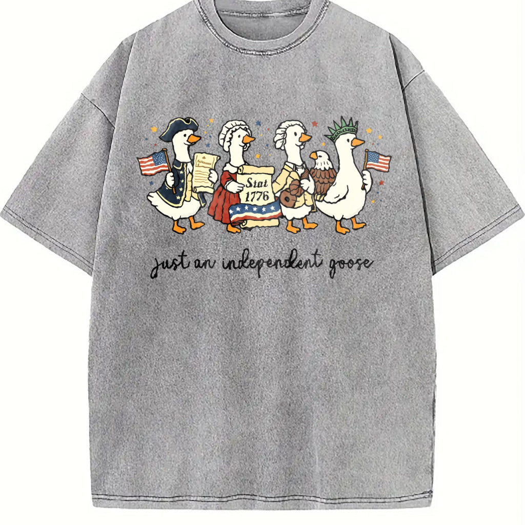 Silly Goose For 4th Of July Vintage Washed T-Shirt product image 4