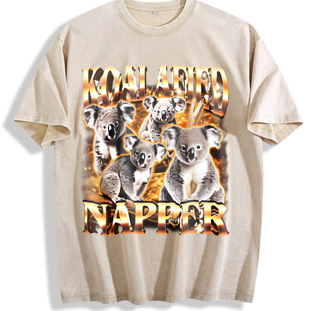 Koalafied Napper Funny Meme Vintage Washed T-Shirt product image 1