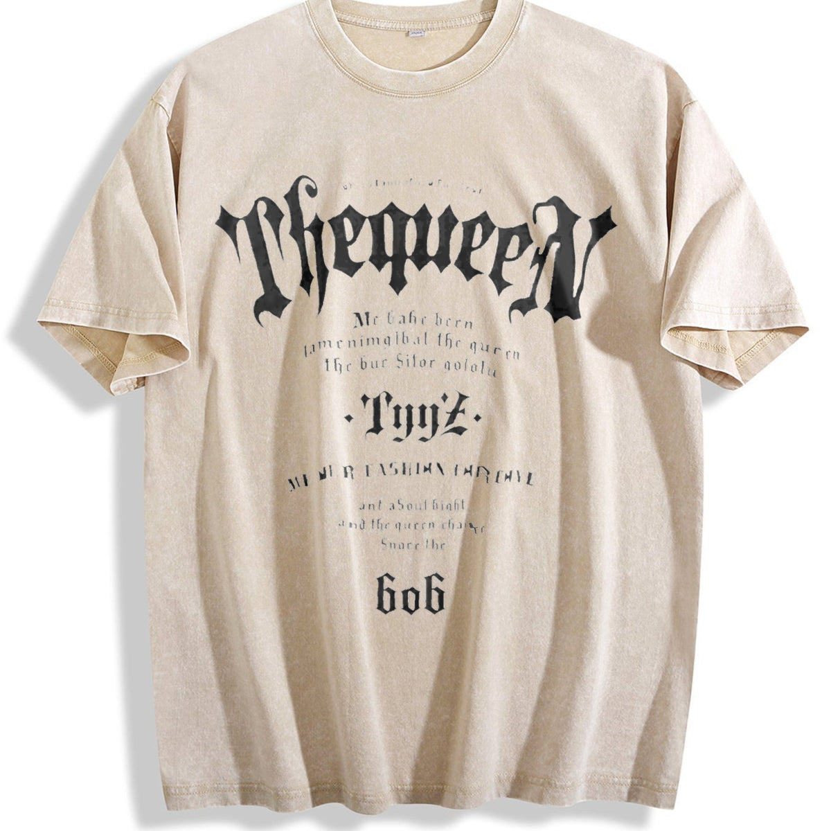 Gothic Black Lettering Vintage Washed T-Shirt product image 1