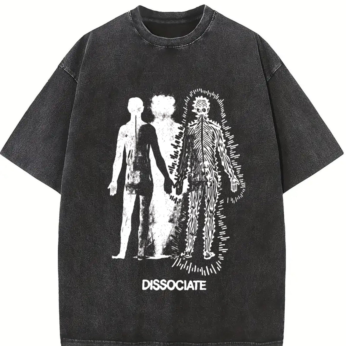 Dissociate Dissociative Portrait Vintage Washed T-Shirt product image 2