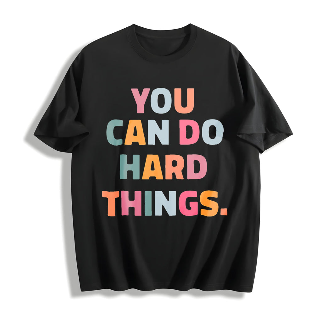 You Can Do Hard Things Cotton T-Shirt product image 1