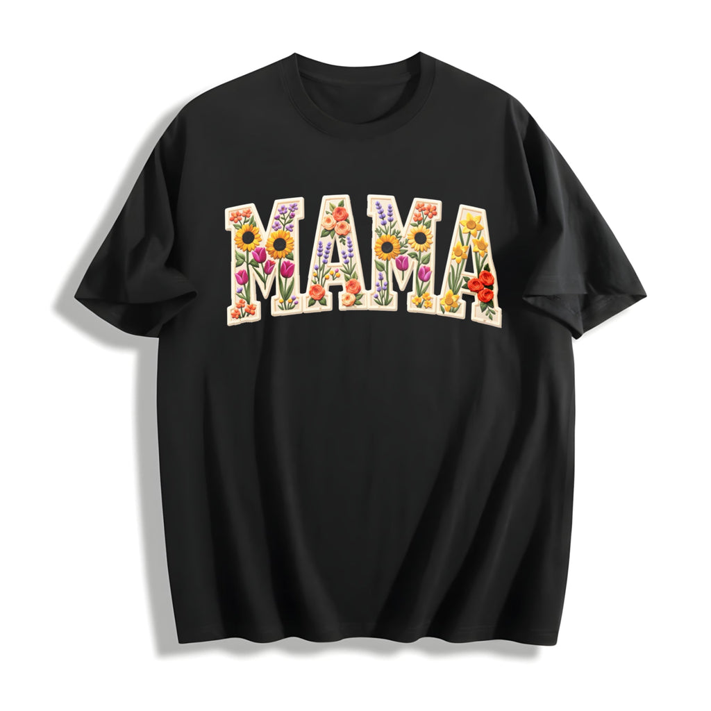 Mama Patchwork Flower Cotton T-Shirt product image 1
