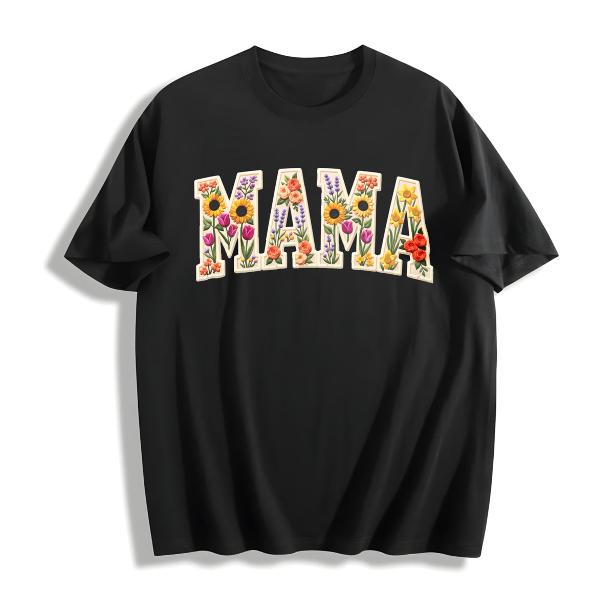 Mama Patchwork Flower Cotton T-Shirt product image 1