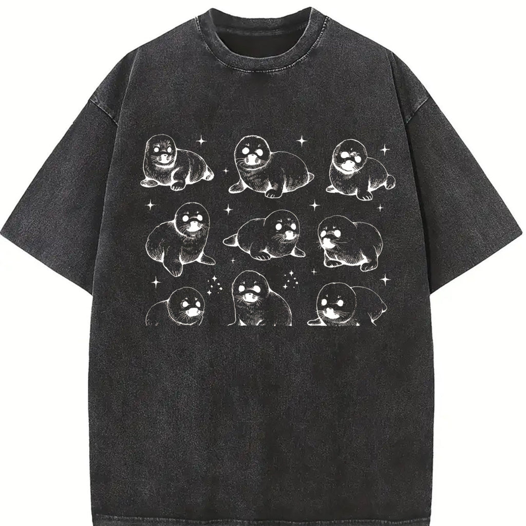 Baby Seals 90s Tattoo Vintage Washed T-Shirt product image 2