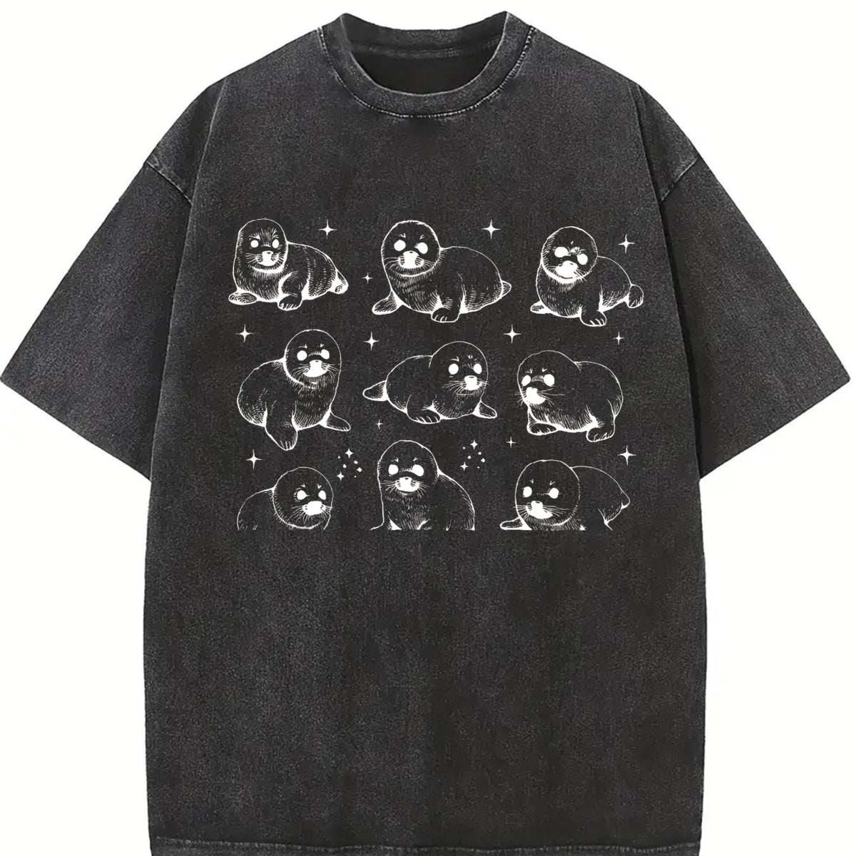 Baby Seals 90s Tattoo Vintage Washed T-Shirt product image 2