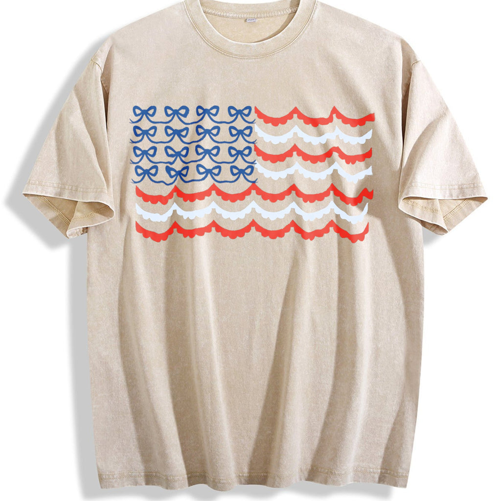 USA Bow Coquette Vintage Washed T-Shirt product image 1