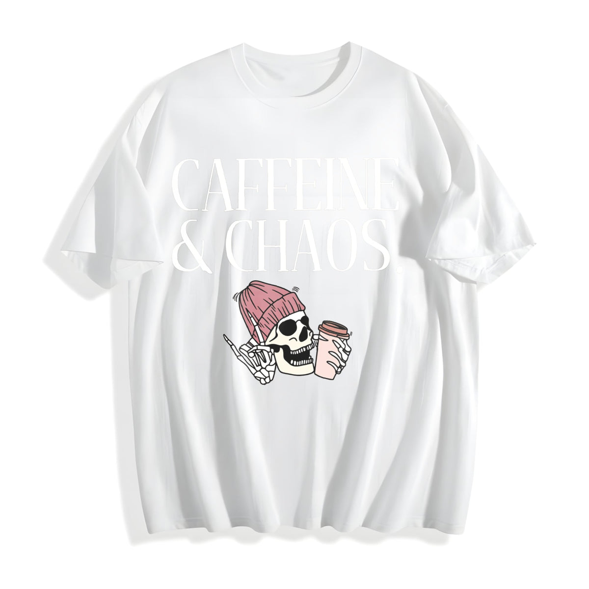 Caffeine And Chaos Cotton T-Shirt product image 2