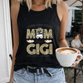 Mother's Day - Mom Gigi Leopard & Cartoon Portrait Women's Tank Top