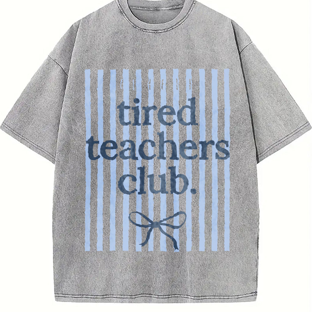 Tired Teachers Club Vintage Washed T-Shirt product image 4