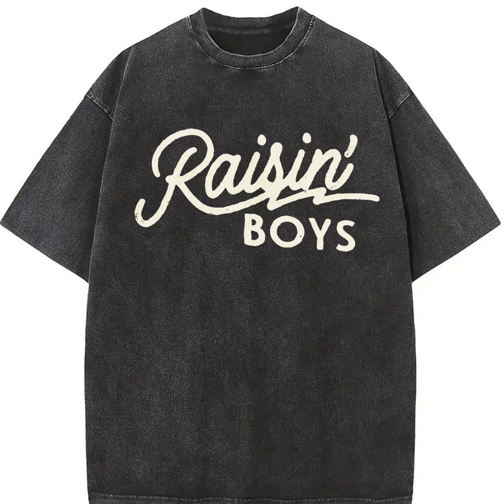 Raising Boys Boy Mom Mama Vintage Washed T-Shirt product image 2