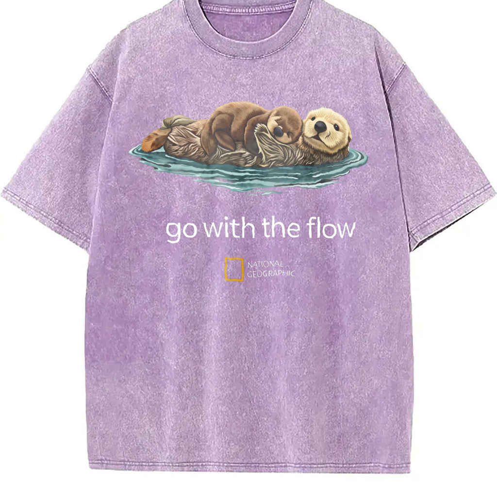 Cute Sea Otter Go With The Flow National Geographic Vintage product image 6