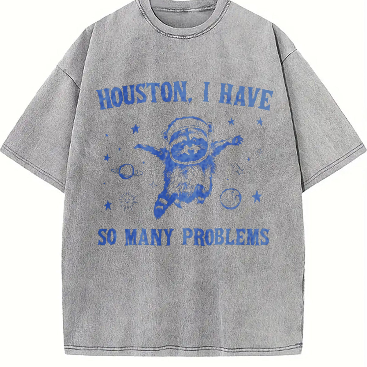 Raccoon In Space 90s Vintage Washed T-Shirt product image 5