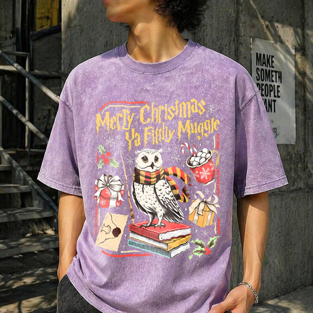 Merry Christmas Ya Filthy Wizard Holiday Vintage Washed product image 6